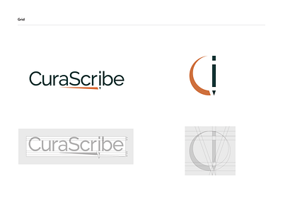 CuraScribe - logo grid brand identity brand identity branding grid grid logo logo logodesign medical logo