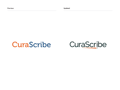 CuraScribe - before & after brand identity branding logo logodesign medical medical logo