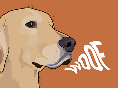 Woof animals dog illustration type vector woof