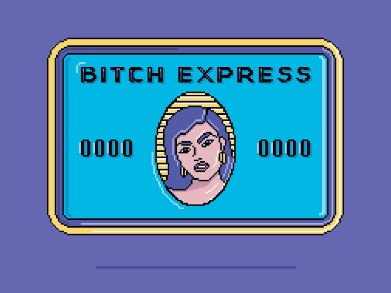 Bitch Express bitch card credit express la come di lacomedi pixel art