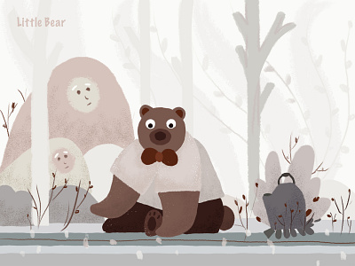 bear design illustration ui 插图