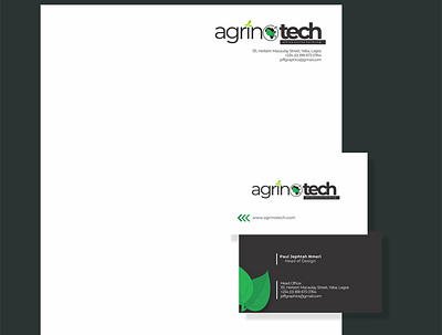 Logo & Letterhead Design Agrinotech lagos logo startup