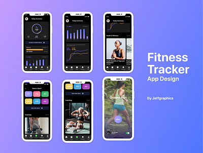 Fitness App Tracker Design figma figmaafrica figmadesign illustration lagos landing page nigeria ui ui design