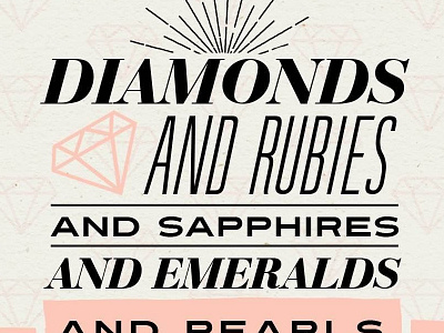 McBeard | Mary Kay - Quote diamonds jewels lock up pink quotation quote stones typography