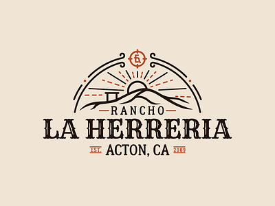 Logo for a Rancho in California branding farm graphic design illustration illustrator logo logo design logodesign logomarks logos logotype ranch rancho retro vector vintage vintage logo