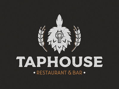 Taphouse - Vintage bar beer brand branding craft beer design distressed hops illustration logo logo design restaurant vintage vintage logo