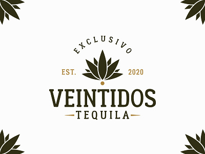 Veintidos Tequila adobe agave alcohol brand brand identity branding branding design graphic design graphic designer illustration illustrator liquor logo design logos mexico tequila vintage