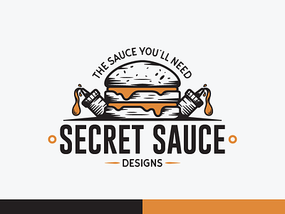 Secret Sauce Designs - Vintage Logo adobe brand brand agency branding burgers graphic design illustration illustrations illustrator logo logo design logos restaurant vector vintage