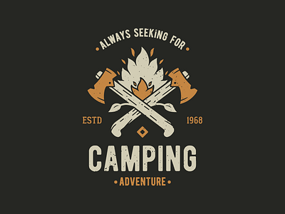 Camping Adventure - Vintage Tee Design