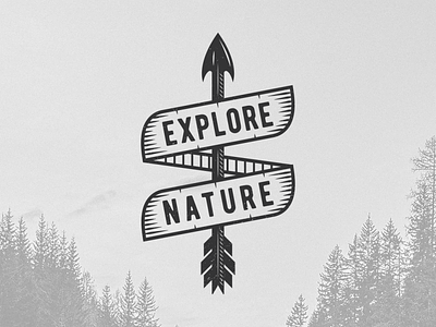 Explore nature  Vintage Badge