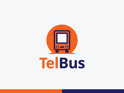 TelBus adobe bradning branding bus cartoonish design graphic design illustration illustrator logo logodesigner minimal negative space transport transportation
