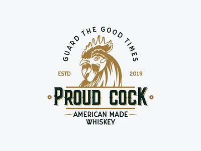 Second revision for "proud cock" whiskey brand adobe alcohol label logo badge brand branding branding design design graphic design illustration illustrator label logo logoinspirations retro vector vintage vintage badge whiskey whiskey and branding