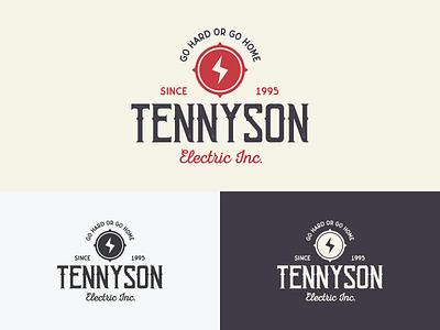 Vintage logo for "Tennysons Electric Inc."