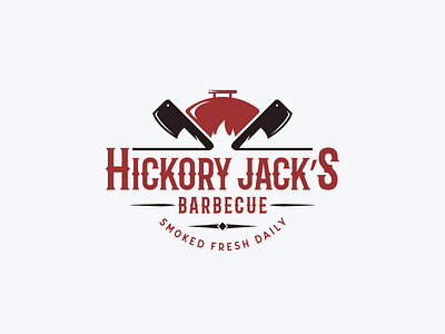 Vintage Logo - Hickory Jack's Barbecue adobe branding design distressedunrest graphic design graphic design logo illustration illustrator logodesigner logoinspiration retro typography vector vintage vintage logo