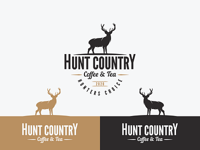 Logo for a vintage Coffee house meant for hunters brand identity branding branding and identity cafe catering coffee deer hunter hunting logo logodesign logodesigner nature retro stag vintage vintage logo