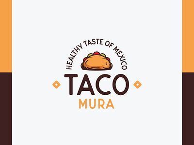 Logo for a mexican taco place "Taco Mura"