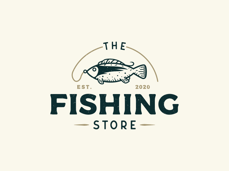Vintage Logo for a Online Fisihing Store by Patrik on Dribbble