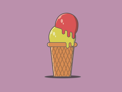 Ice Cream art brand branding clean design flat graphic design icon icons illustration illustrator logo minimal sketch ui vector