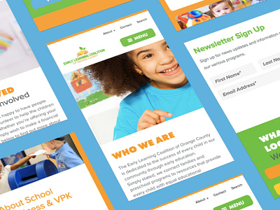 Children's Education Mobile Screens children design mobile design nonprofit ui ux web design website