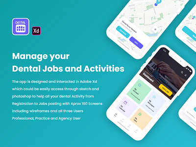 Dental App UI UX Design adobe xd dental app dental ui ux team iqbal teamiqbal ui ux design