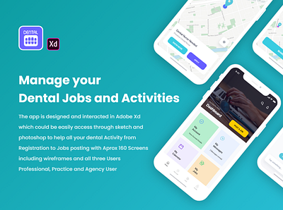 Dental App UI UX Design | Team Iqbal adobe xd app design jobs material design profile sign up ui ui design uiuxdesign ux