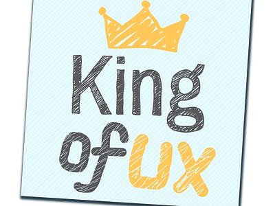 King Of UX branding flat illustration lettering minimal typography ui ux