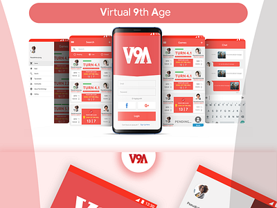 Mobile UI UX for a gaming project virtual 9th Age adobe xd mobile app design mobile mockup photoshop ui ux