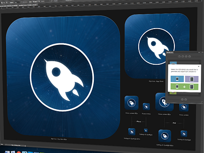 iOS icon workflow - DR2 devrocket extension ios ipad iphone panel photoshop plugin ps space usefull workflow