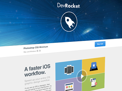 DevRocket 2.0 dev developer extension ios ipad iphone panel photoshop update workflow