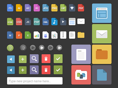 Connect plugin - UI Kit clean colorful extension flat icons panel photoshop plugin ps small ui workflow