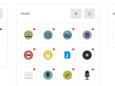 My Lists design flat heart icons photoshop plugin ps simple workflow