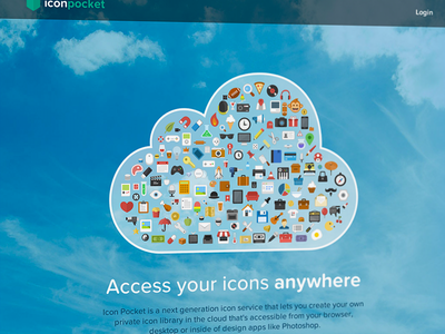 Icon Pocket - Landing page cloud design icon icons mac photoshop ps service