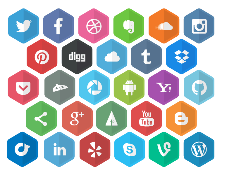 Social Polygons - Free icons