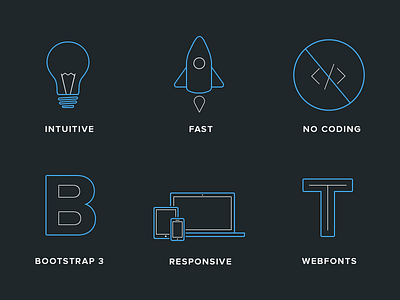 Blocs  landing page icons