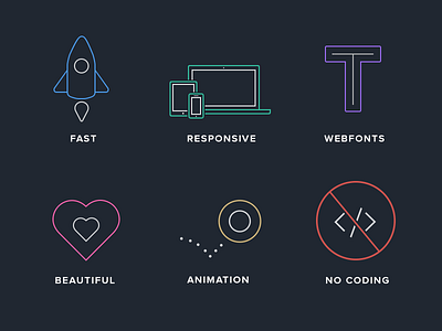 Blocs icons - Free PSD - Redux bright free icon icons line neon psd set