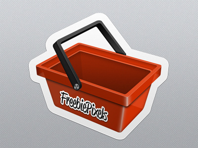 Freebie Pixels Shopping Basket basket icon illustration plastic retail shop shopping