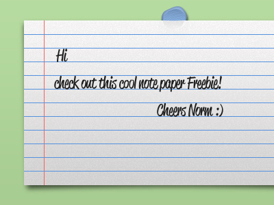 Notepaper Free PSD