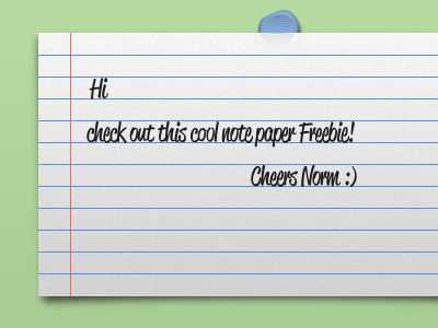 Notepaper Free PSD paper blue tac lined paper simple clean modern cool stationery office stuck free free file free psd script