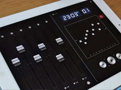 Mixer App GUi cool dial free gui interface ipad leather screen slider ui user