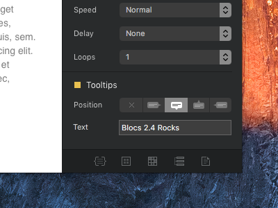 Blocs 2.4 New Tooltip Controls app interface mac tooltip webdesign