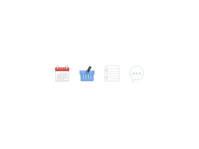 Neat lil icons 32x32px basket bubble calender clean icon icons interface paper simple speech tidy ui user web