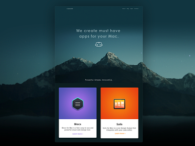 Cazoobi Site Redesign app apps application design mac mountains web