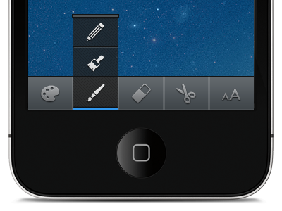 Push Up Menu bar clean glyphs interface ios menu push simple up user