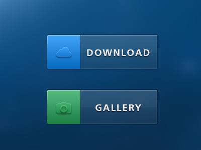 Glossy Glass Buttons ui snacks pixels web gloss glossy tasty lickable camera color cloud download button gui psd