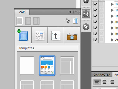 Zap Mini menu design guides menu mini photoshop plugin snips