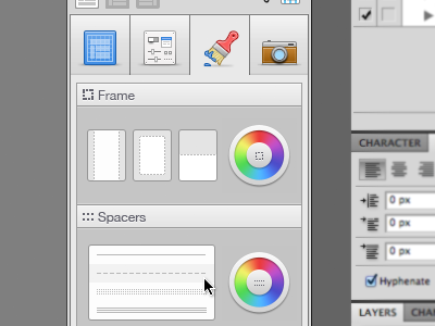 Zap - Styling Options brush color cool design developer icons options picker spacers styling web