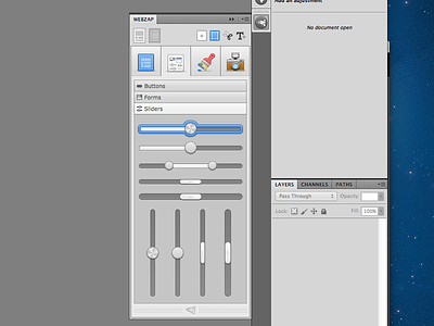 Creating Sliders - Photoshop plugin bar builder creator designer extension fast generator plugin scroll slider web workflow zap