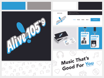 Alive 105 - Branding brand identity branding design graphic design logo radio vector