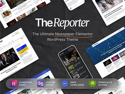 The Reporter – Newspaper Editorial WordPress Theme cmsmasters cmsmastersdesign design editorial editorial wordpress theme elementor magazine magazine website news web design newspaper newspaper web design newspaper wordpress theme webdesign website design wordpress wordpress theme