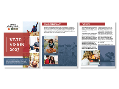 Vivid Vision 2023 - Envive Chiropractic branding design document layout layout design